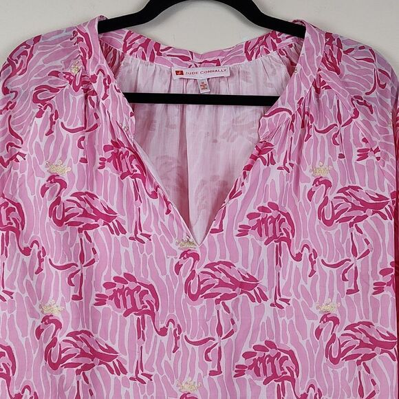 Jude Connelly Lilith Blouse Queen Flamingo Print Size M - Picture 5 of 12